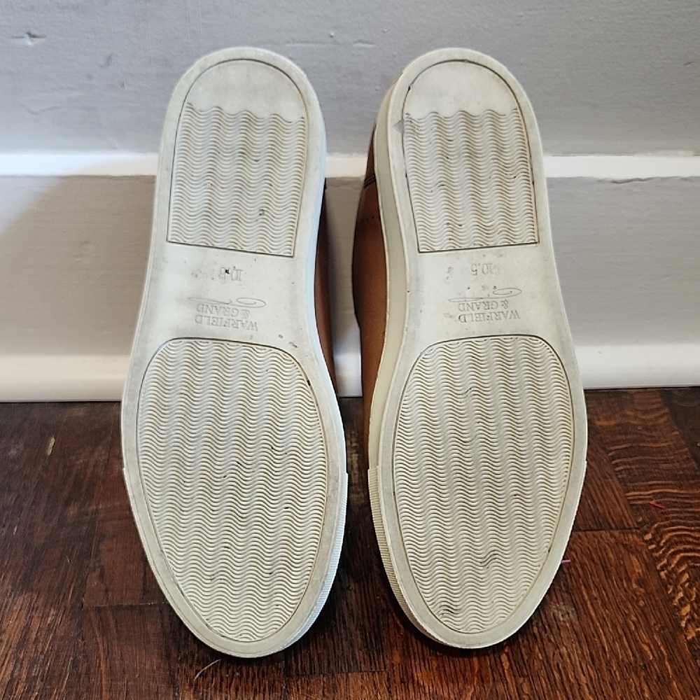 EUC Warfield & Grand Lassey Men Luxury LaceUp Tan Leather Sneakers 10.5 Designer - Picture 7 of 11